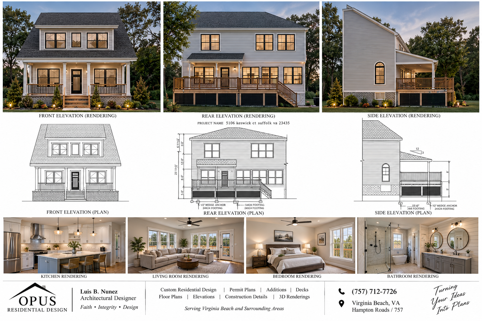 Opus Residential Design architectural renderings and plans
